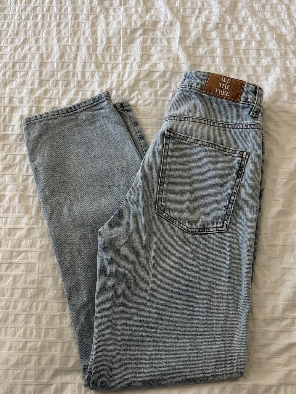 We The Free Light Blue Straight-Leg Jeans